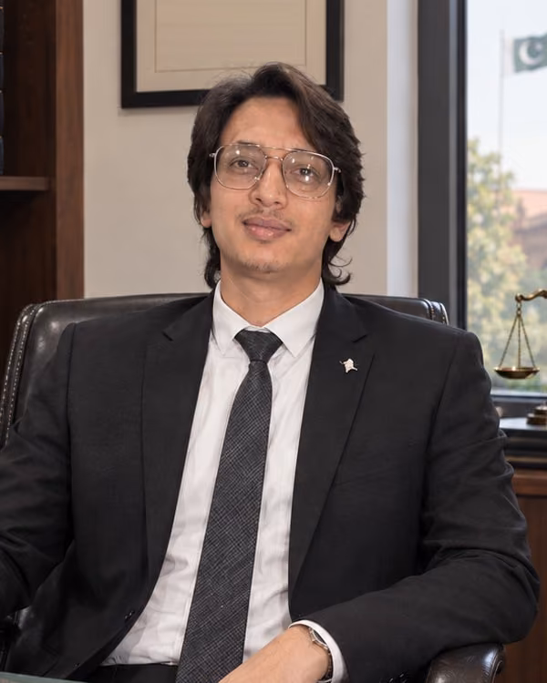 Portrait of Hussain Ahmad Qaisrani, Advocate